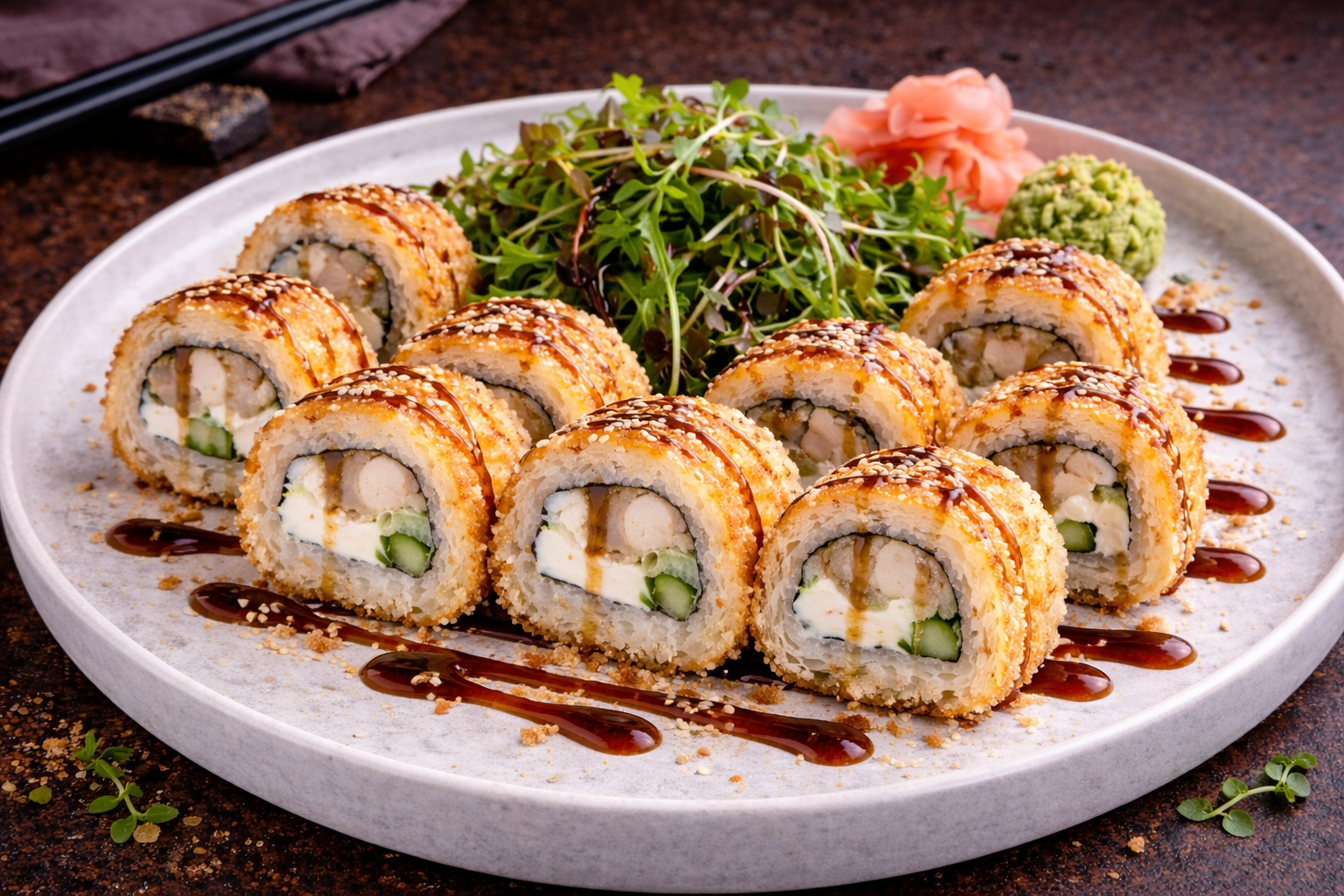 Гранд креветка темпура урамаки